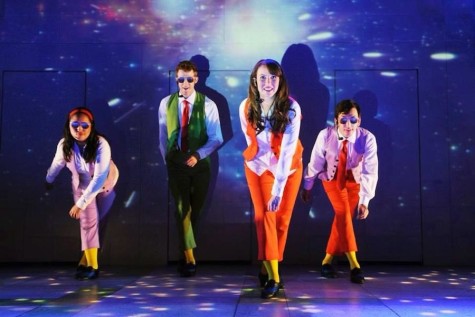 Molly Robinson '04, second from the right, performs in Childsplay's tour of