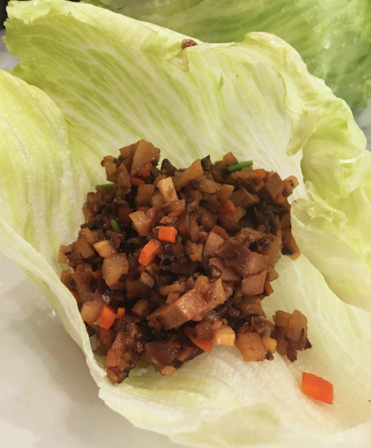 The lettuce wraps from Veggie Village are a vegan must-have.