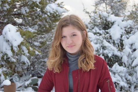 Freshman Sara Watson, the first prize winner of Xavier's Poetry Out Loud competition, on Dec. 24, 2016.
