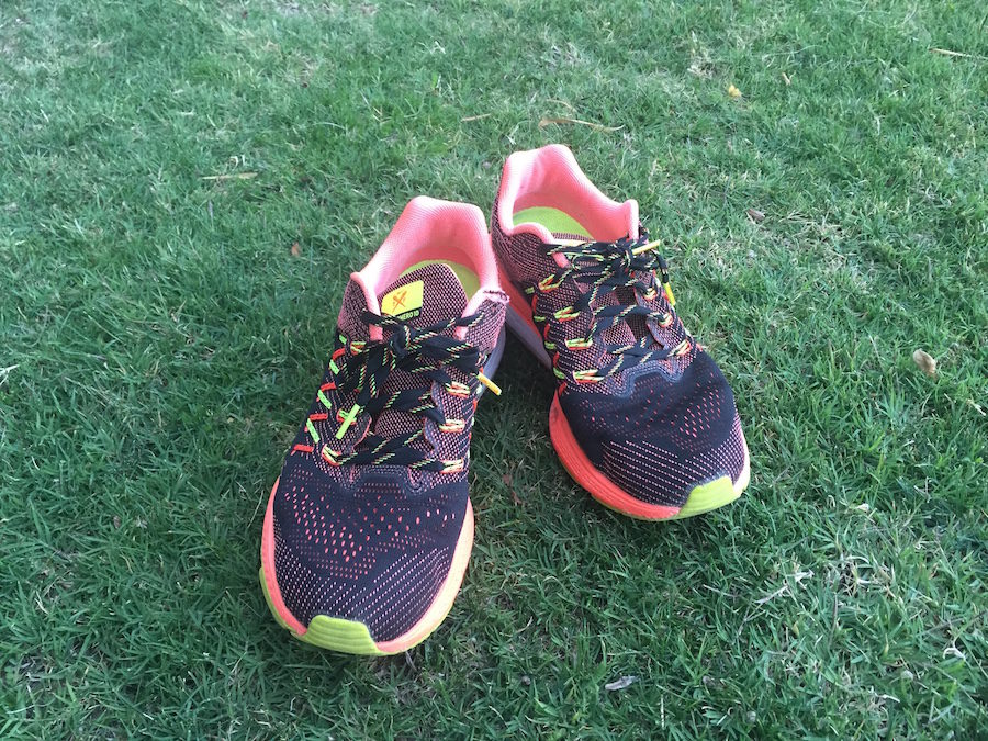 A pair of bright Nike Zoom Vomeros.