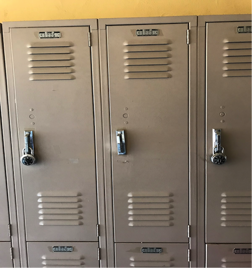 Teghan LaFonds 18 repaired locker. The locker was broken into over the weekend of  Aug. 28, 2017.