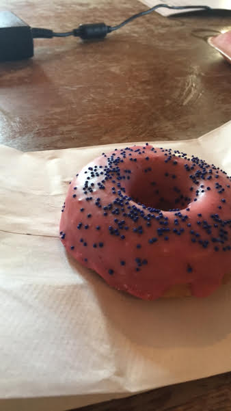 Vegan donut from Lux Coffee Shop