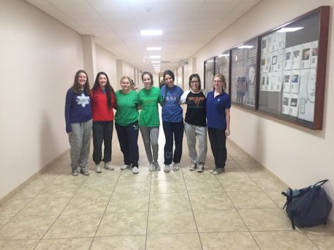 Xavier girls are all smiles on buck-a-sweans day.