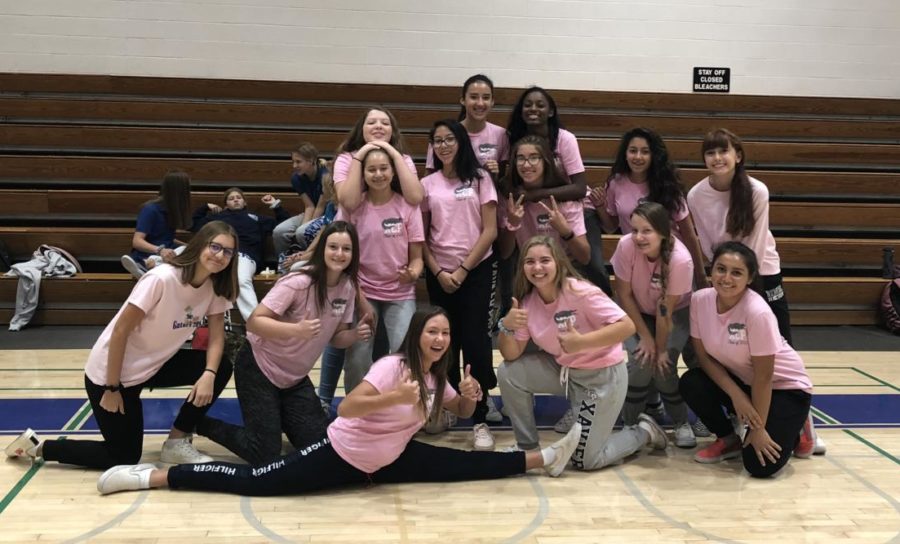 Xavier Freshman sporting their pink