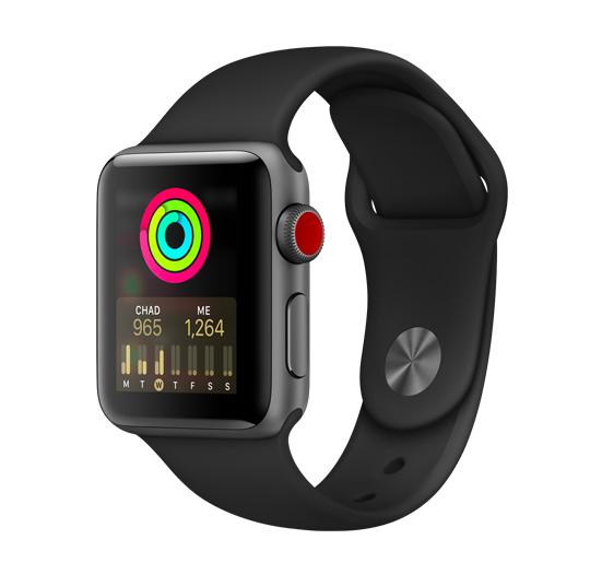 Pictured is the Apple Watch Series 3. The Apple Watch Series 3 showcases the qualities implemented in the watch that monitor daily physical activity and its many qualities. Photo Courtesy of apple.com.