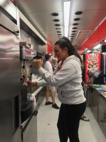 Carmela Palmieri, a local Xavier senior, works at the AZ State Fair as her part time job doing things such as making and serving food