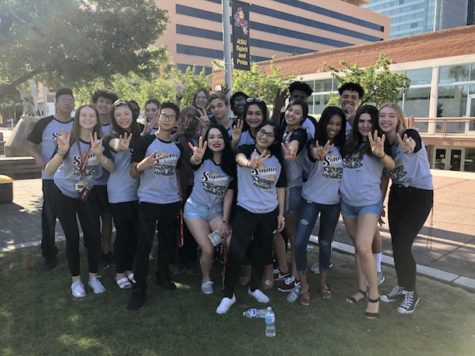 The group of students at the Walter Cronkite Summer Journalism Institute at ASU's downtown campus in 2018. Photo courtesy of Helen Innes '19