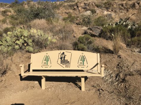 A bench at the Granite Mountain Hotshots Memorial State Park. Photo courtesy of Melissa Shulski.
