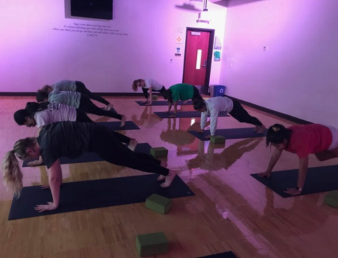 Fitness of the Mind and Body is a one-semester elective offered to Xavier Juniors and Seniors. Throughout the semester, students learn yoga poses, breathing techniques, and meditation practices. Photo courtesy of Bridget Wickers ‘20.