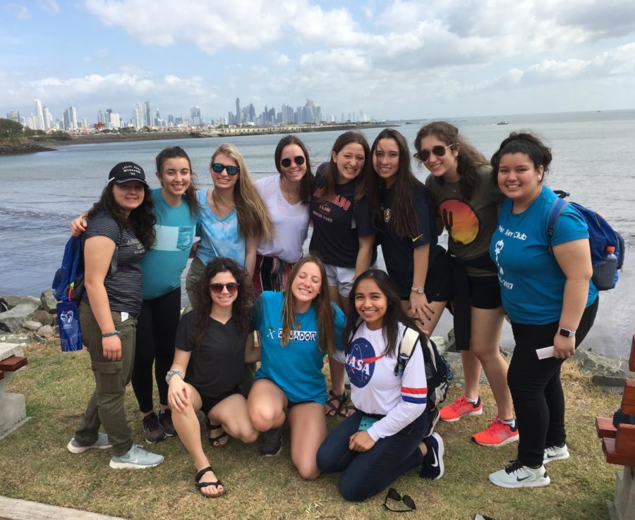 Xavier students in Panama during World Youth Day 2019. Photo courtesy of Bruce Wyman, Xavier Honors Physics teacher. 

