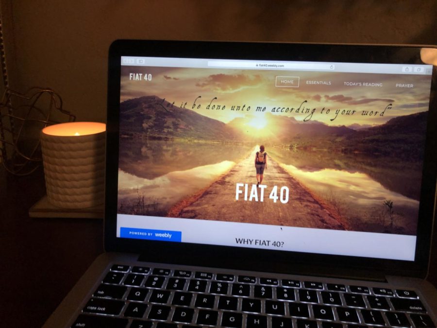 The Fiat 40 website guides its participants throughout their Lenten journey. Photo courtesy of Lauren Brown 19. 
