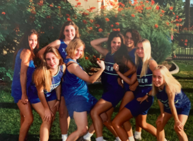 Mrs. Becker on the Xavier track team. Photo credit to Mrs. Becker (Mrs. Becker in the far back right). 