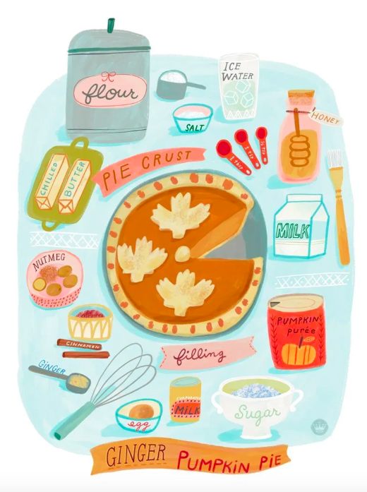 An+illustrated+poster+showcasing+a+wonderful+pumpkin+pie+recipe.+Photo+Credits%3A+Stephanie+Y+at+Hallmark%27s+Think.Make.Share.+
