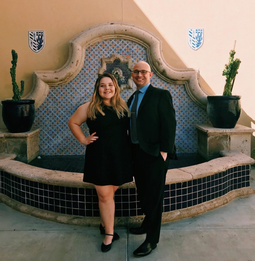 Trinity Good 20 and her father at the 2019 Father-Daughter Mass and Breakfast at XCP. Photo credit: Fiona Good 23. 
