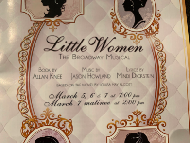 Front cover for the playbill for Little Women. Photo credit to Zoelyn Milloy ‘21