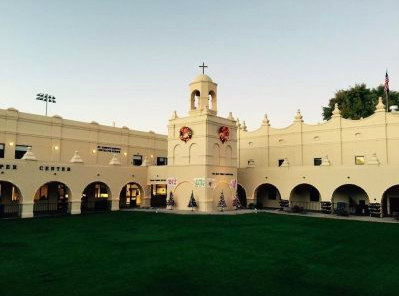 The Xavier campus is ready for the Christmas season. Lights and wreaths make the campus glow during the colder months.