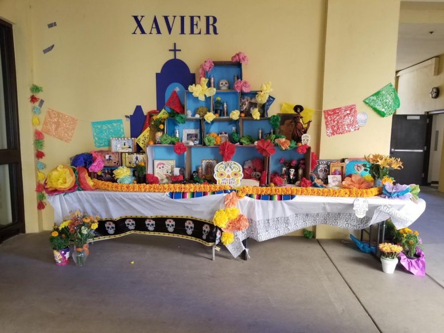 Students at Xavier made several ofrendas to celebrate their deceased family members and/or idols.