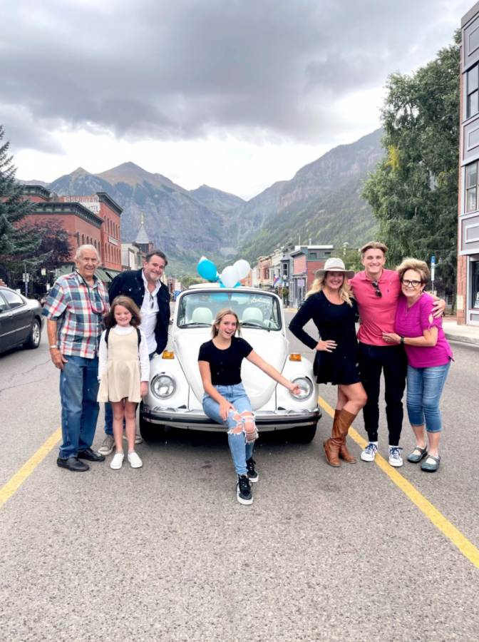 In+the+streets+of+Telluride%2C+Colorado%2C+Xavier+alumna+Stanya+Pawlowski+Gorraiz+%E2%80%9891+surprises+her+daughter+Pippa+for+her+15th+birthday+with+the+same+1979+convertible+Volkswagen+Beetle+that+Stanya+herself+drove+in+high+school.+The+vintage+restored+car+has+had+several+owners+in+various+states+before+being+reunited+with+its+original+owner%2C+thanks+to+Stanya%E2%80%99s+Xavier+class+ring+being+found+underneath+one+of+the+seats+after+almost+thirty+years.%0A