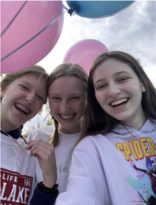 Xavier Students Mary Virginia Vector, Maria Wolowiecki, and friend sneak in a selfie at the March For Life. They were at the Rally from 11 a.m to 2 p.m. 