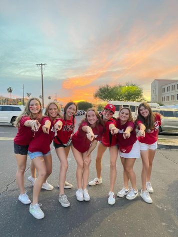Xavier’s Executive Board poses before the first Brophy home football game of the year. Executive Board elections for the 2022-2023 school year will take place on March 10.