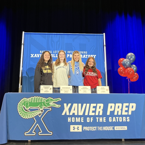 Xavier senior-athletes Sienna Cherwinski and Ellie Hedges on signing national letters of intent