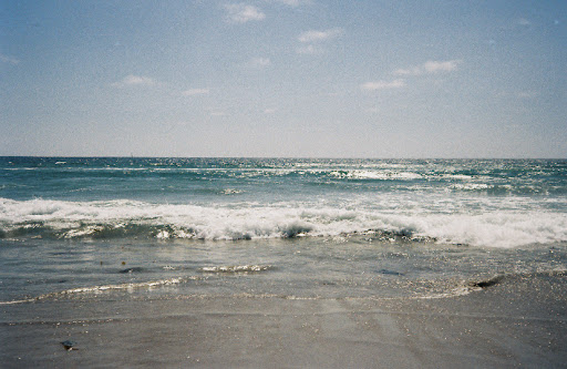 Chloe Beery ‘25 photographs the ocean while vacationing in Mission Beach, California, this summer. She used a disposable film camera to capture the scene.