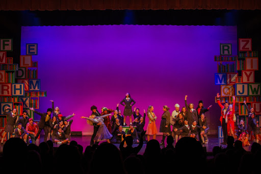 The stage is lively with the cast of Xavier’s productions of “Matilda” which was performed last year. Soon after this performance, the following year's shows, “Murder on the Orient Express” and “Mary Poppins" would be announced. (Photo courtesy of Teresa Corderman)