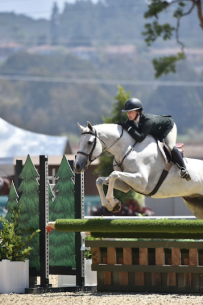 Sarah Sutherland ‘26 rides with her horse Finn in Temecula, California. She won second place, winning approximately $300. (Photo courtesy of Captured Moment Photography)
