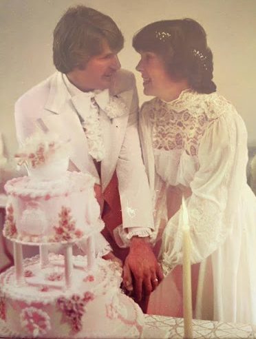 Chris and Kim Pfaff celebrate their wedding day, March 17, 1979, in Springfield, Oregon. They have been married for 44 years and both work at Xavier College Preparatory. (Photo courtesy of Kim Pfaff)
