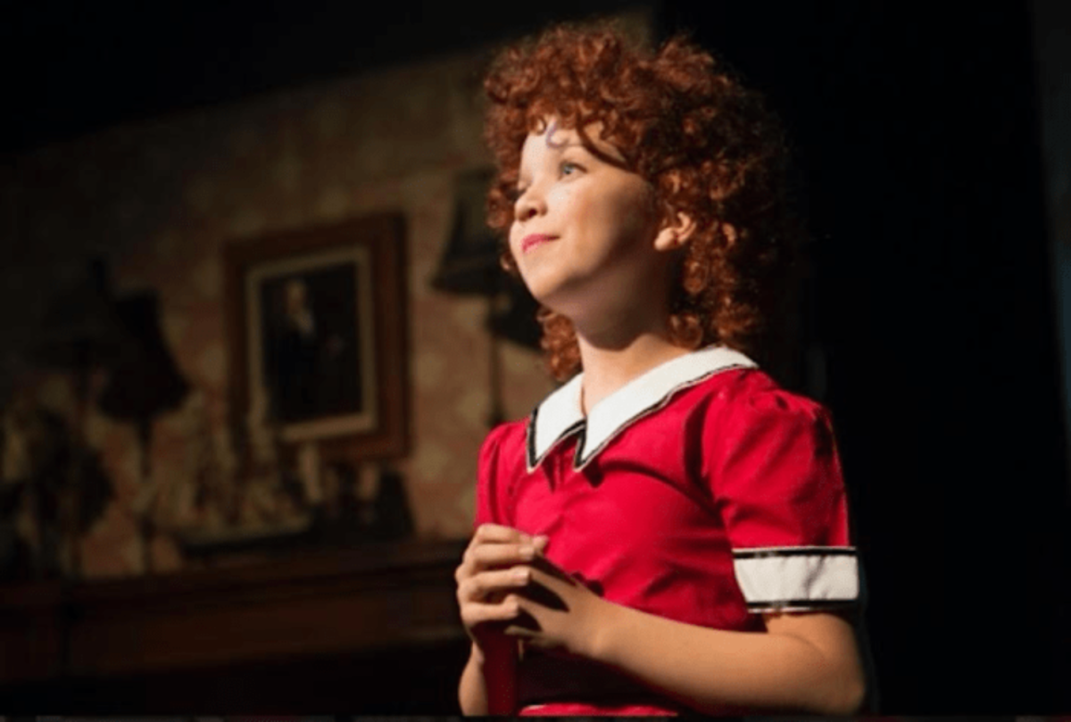A young Macy Bonnett takes the stage as the lead in “Annie” in 2018. In early March she will continue her legacy and perform as the lead in Xavier’s production of “Mary Poppins.” (Photo courtesy of Renee Wekheiser)