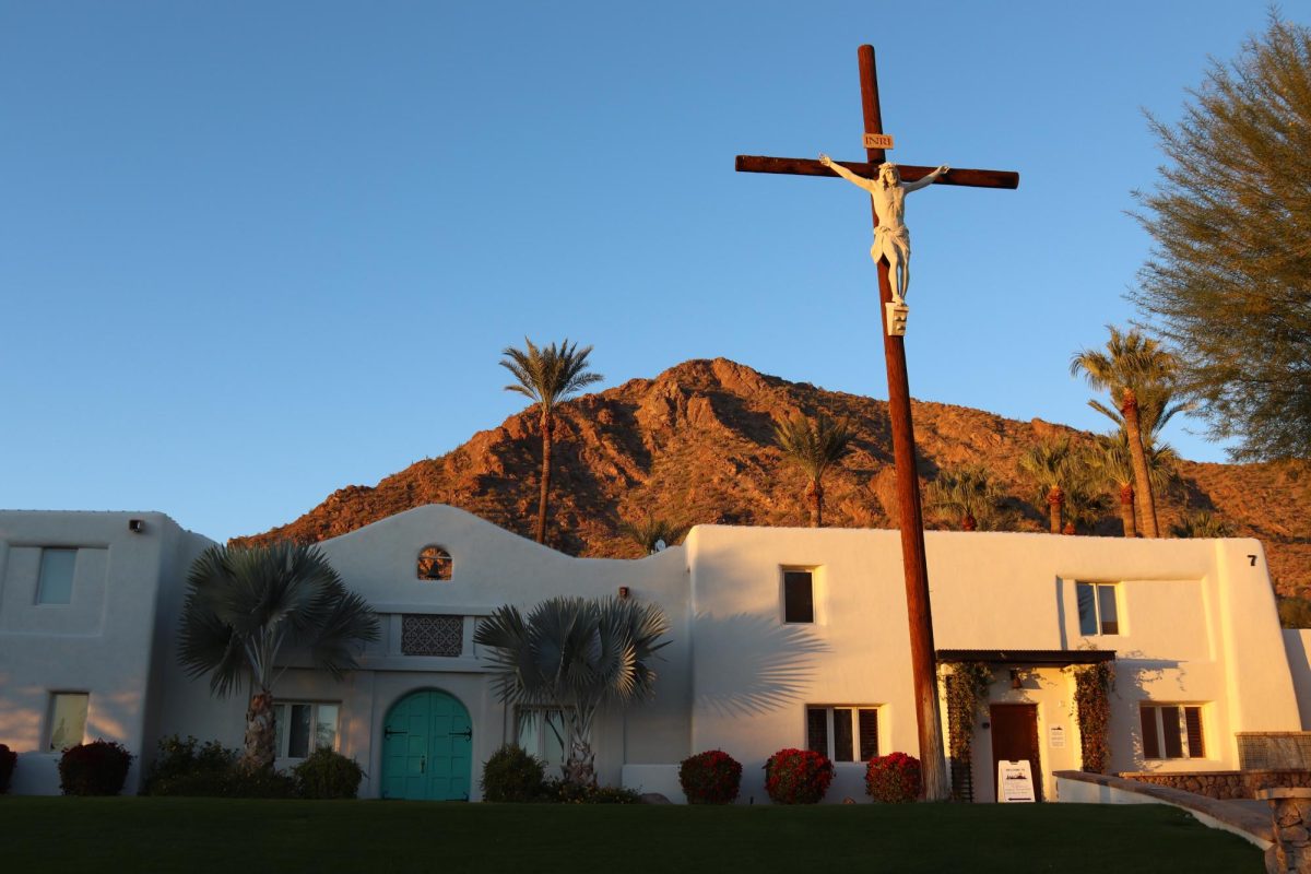 The sun sets over Mount Claret during the Kairos 23 retreat in November. Kairos is one of the many faith-based activities that Xavier offers and is the culmination of years of preparation, reflection, and experience for seniors at Xavier. The crucifix that stands in the courtyard of Mount Claret is a symbol of God’s love and sacrifice, a reminder for retreatants of the meaning of the retreat.