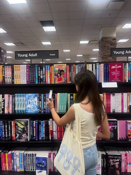 On April 3, Isabella Garcia is looking for one of her favorite books in Barnes and Noble. She bought five books, three young adult and two romance novels. 