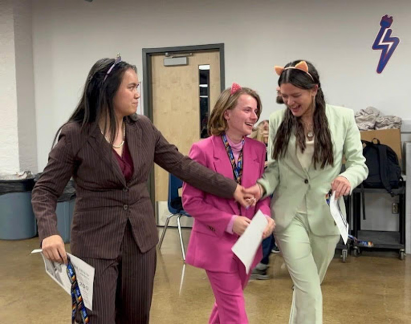 Xavier’s speech and debate students celebrate after awards at the 2024 Arizona National Qualifiers. The Xavier-Brophy speech and debate team won first in the national qualifier sweepstakes. (Photo courtesy of Shya Pethtel)