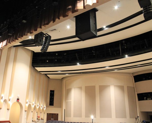 From the stage, new lighting in the PAC and catwalk are on full display, providing better quality. They will be used in upcoming spring shows such as the approaching musical, “Hadestown.”