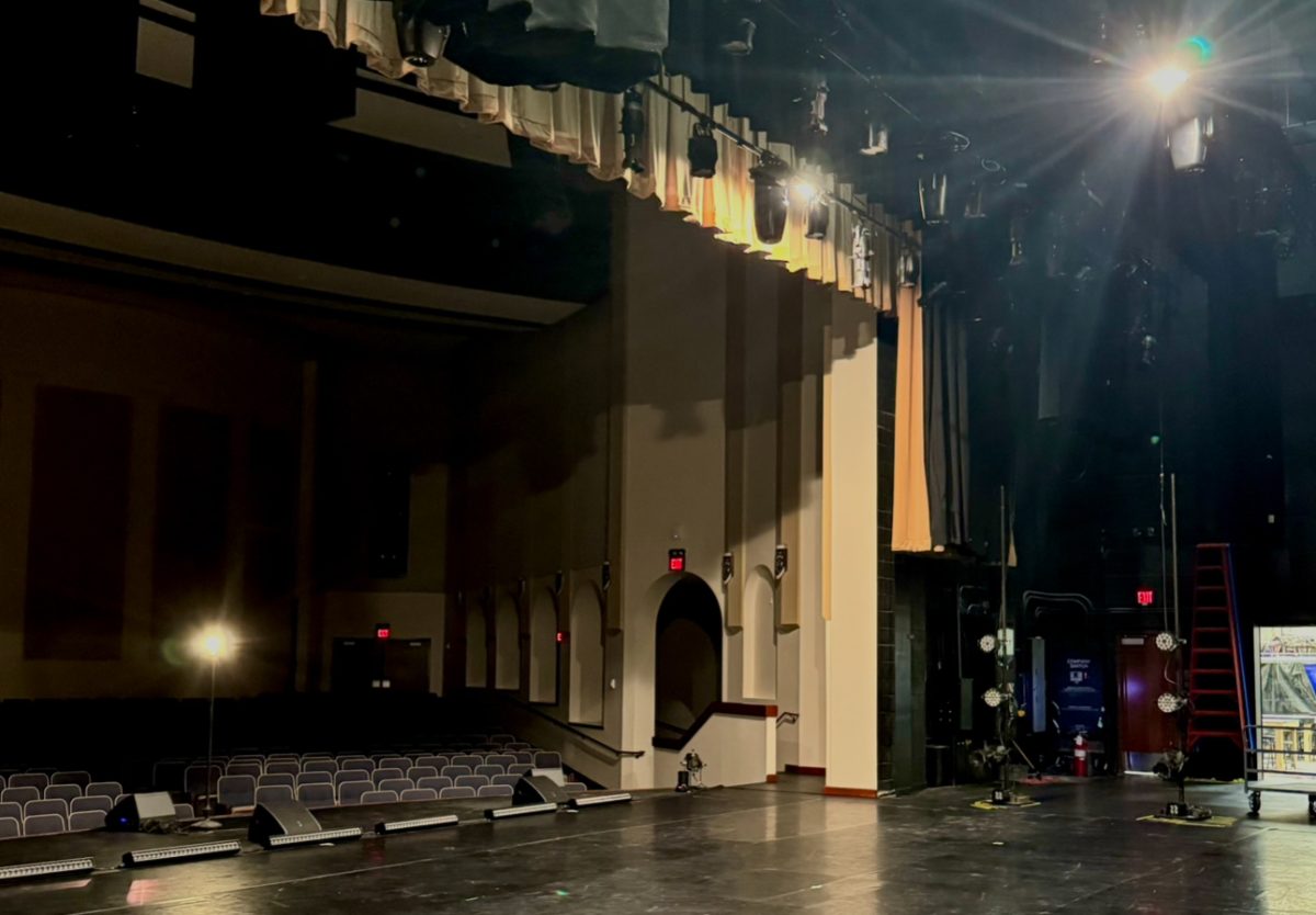 The Performing Arts Center waits for the next Xavier production. This stage provides space for theater performances, choir concerts, all-school assemblies and more.