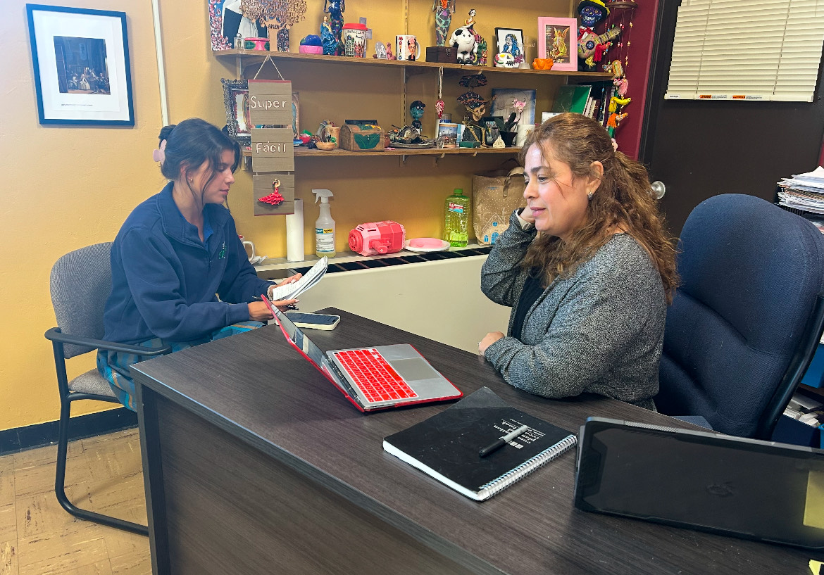 Noemi Santaella, a Spanish teacher at Xavier who is in the process of becoming a BVM associate, responds to managing editor Vivian Amoia’s questions for a segment of Vivian’s XPress podcast. The podcast details the journey of becoming a BVM associate, a role interim principal Brittany Ecker is also in the process of fulfilling.