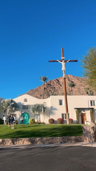 The view from outside Mount Claret, where Kairos is held, shows the crucifixion with a mountain as the backdrop. This is a constant reminder that Kairos is spent on God’s time and should be the main focus of the week.