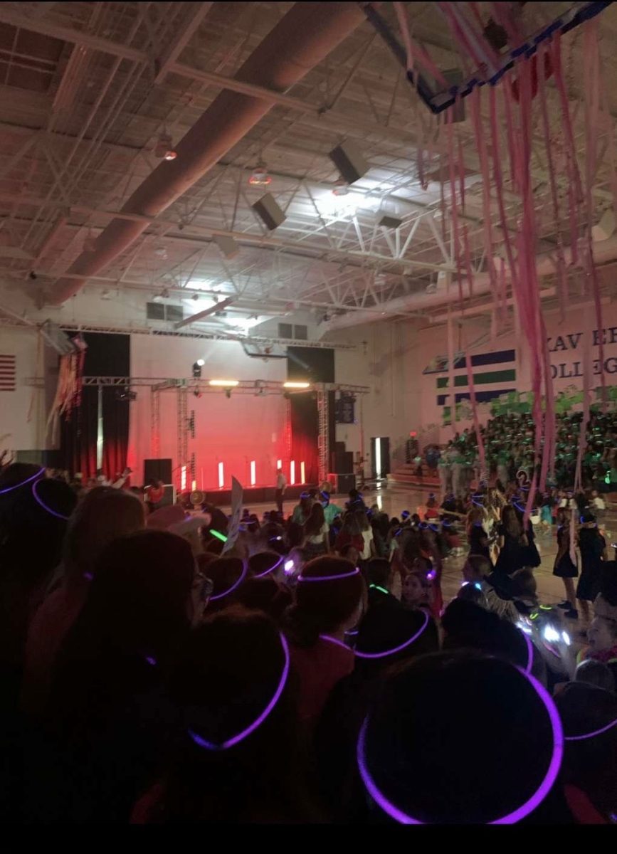 The Lights Out Rally includes the hard work of the Executive Board which comes together and brainstorms the best ways to make rallies fun and creative. This rally included music, dancing and Halloween spirit.