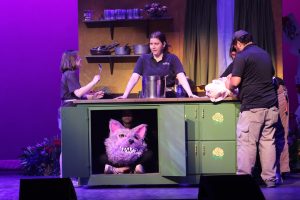 Seniors Stella Chamoff and Delaney Buckle rehearse for the fall production of “Alice in Wonderland.” These Gators have taken their final bow and will graduate in the coming month. 