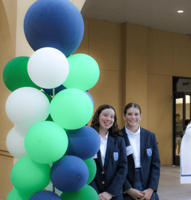 Student Ambassadors such as Darby Walsh (‘29) and Hartley Brundige (‘29) lead guests through Xavier College Preparatory. Xavier hosted a college fair, where Ambassadors exemplified hospitality toward all those who attended.