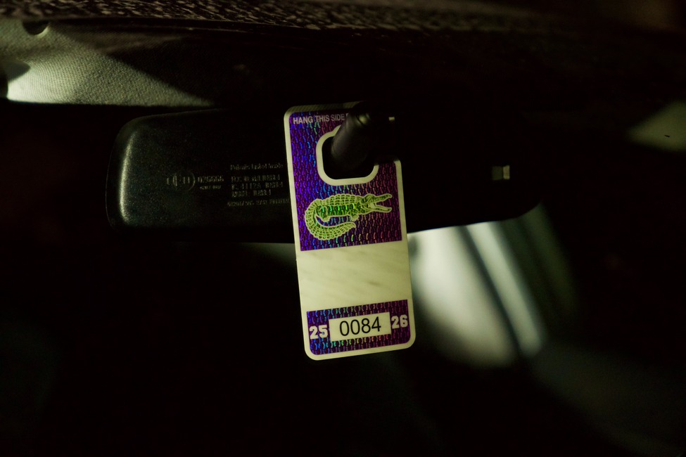 On a Sunday evening, a Xavier parking pass hangs from the rearview mirror of a student’s car. These passes ensure XCP girls spaces in the guaranteed, reserved or carpool parking lots throughout the school year.