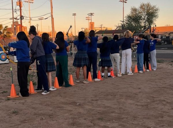 Friday’s early-morning practice gives the archery team cooler conditions and uninterrupted time to refine their techniques. Morning practice offers extra time for the team to do this.
