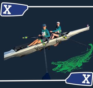 Gators Ella Boyle ‘27 and Emma Perry ‘28 prepare to race at the Head of the Charles. Beginning this race, these rowers had no idea of the journey they were beginning. 