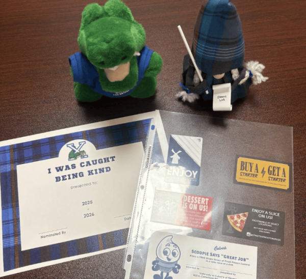 Kindness certificates along with a selection of gift cards are presented to those recognized for their kindness around campus. These certificates encourage Xavier to spread acts of kindness all around.