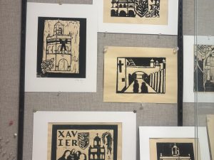 Alison Dunn’s Intermediate Drawing and Painting class catches "Glimpses of Xavier” through linoleum prints. The pieces show the girls’ Xavier experience through their eyes. 