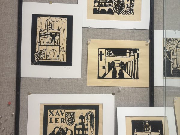 Alison Dunn’s Intermediate Drawing and Painting class catches "Glimpses of Xavier” through linoleum prints. The pieces show the girls’ Xavier experience through their eyes. 