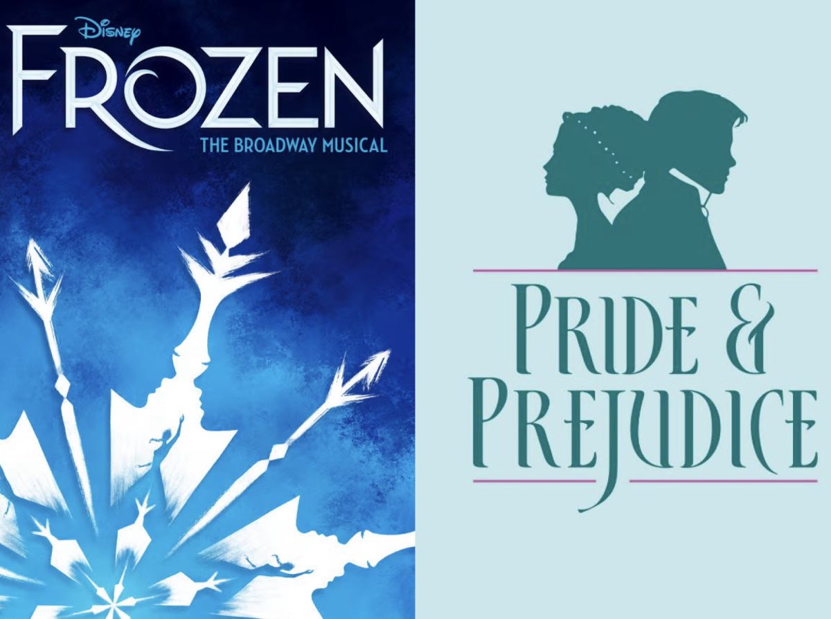 Play posters for Disney’s “Frozen" and “Pride and Prejudice" are side by side. The plays are entirely different genres and require different approaches. 
