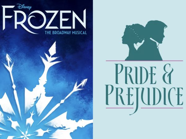 Play posters for Disney’s “Frozen" and “Pride and Prejudice" are side by side. The plays are entirely different genres and require different approaches. 
